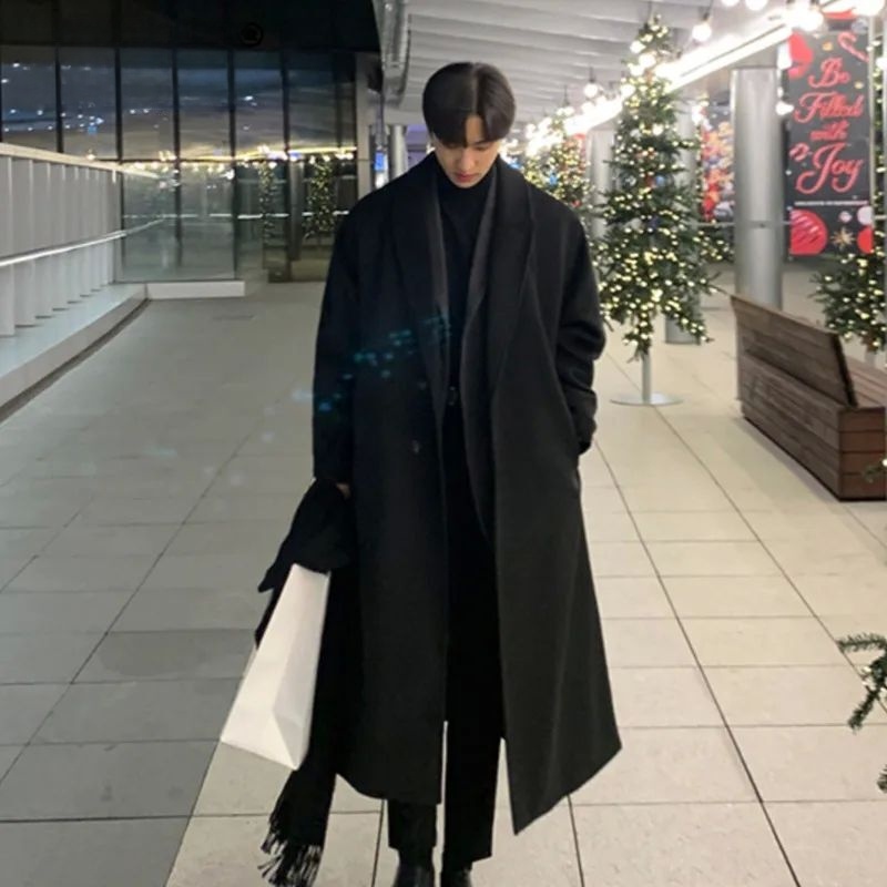 Korean Girl Lifestyle - Manteau décontracté ample pour homme de