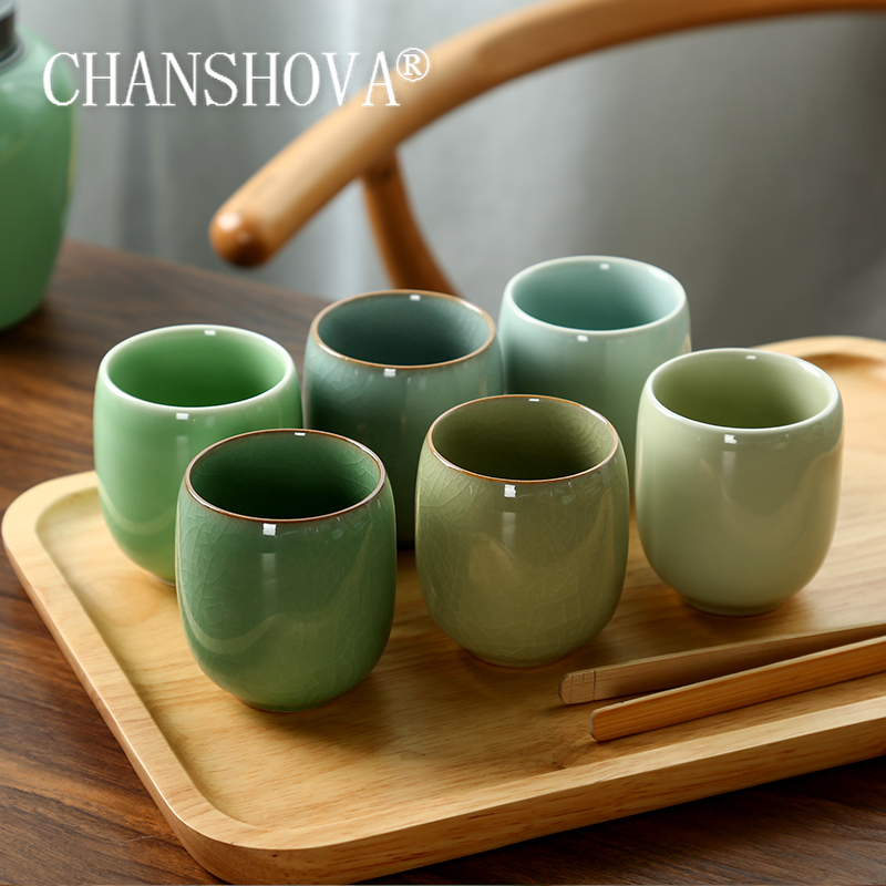 Celadon Ceramic Cup - CHANSHOVA-Ensemble de tasses à thé en