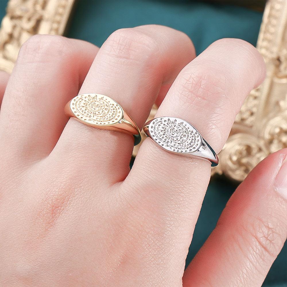 Bague minimaliste à motif sole - Korean Women Lifestyle avis et prix